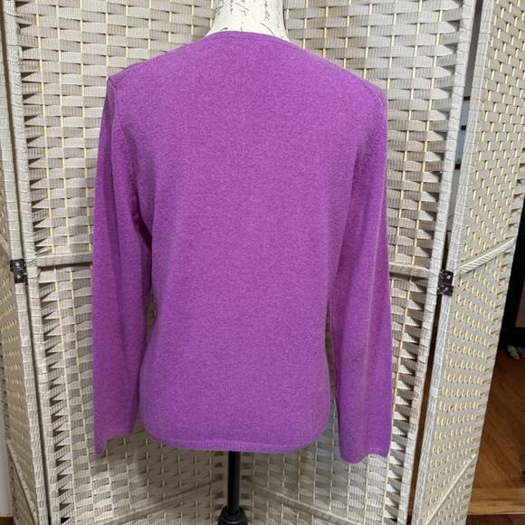 Charter Club Cashmere Turtleneck Sweater Medium Petite Plum Purple 2 Ply Women - Picture 3 of 9
